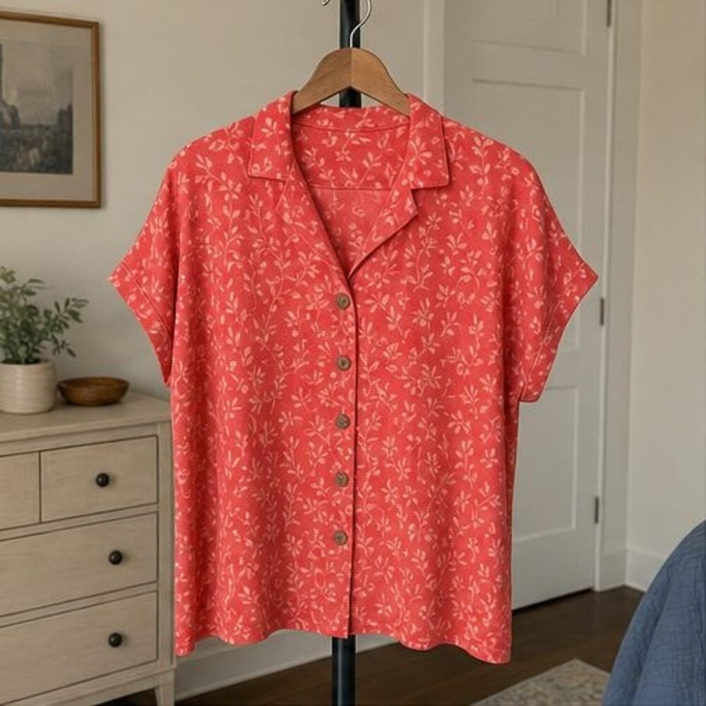 Navy Tie Neck Blouse